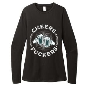 Irish Drinking Quote Cheers Fuckers Funny St Patricks Day Womens CVC Long Sleeve Shirt