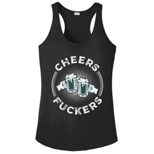 Irish Drinking Quote Cheers Fuckers Funny St Patricks Day Ladies PosiCharge Competitor Racerback Tank