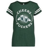 Irish Drinking Quote Cheers Fuckers Funny St Patricks Day Enza Ladies Jersey Football T-Shirt