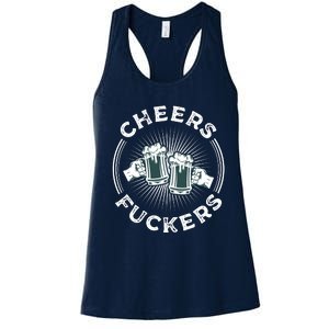 Irish Drinking Quote Cheers Fuckers Funny St Patricks Day Women's Racerback Tank