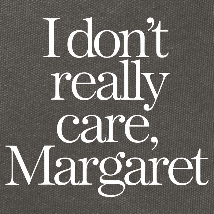 I Dont Really Care Margaret Cotton Canvas Backpack