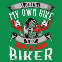 I Dont Ride My Own Bike Biker Chick Wife Red Motorcycle V-Neck T-Shirt