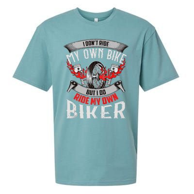 I Dont Ride My Own Bike Biker Chick Wife Red Motorcycle Sueded Cloud Jersey T-Shirt