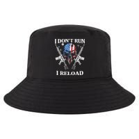 I Dont Run I Reload Gun Rights AR 15 Skull American Flag Cool Comfort Performance Bucket Hat