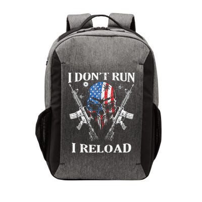 I Dont Run I Reload Gun Rights AR 15 Skull American Flag Vector Backpack