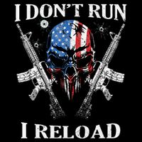 I DonT Run I Reload Gun Rights Ar15 Skull American Flag Poster