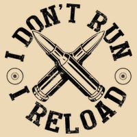 I DonT Run I Reload Gun Rights American Flag Patriots Back Drawstring Bag