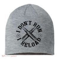 I DonT Run I Reload Gun Rights American Flag Patriots Back Sustainable Beanie