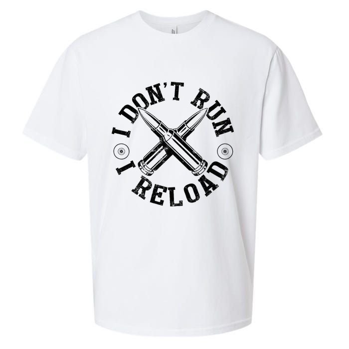 I DonT Run I Reload Gun Rights American Flag Patriots Back Sueded Cloud Jersey T-Shirt