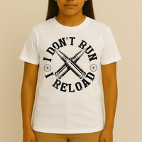 I DonT Run I Reload Gun Rights American Flag Patriots Back T-Shirt