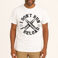 I DonT Run I Reload Gun Rights American Flag Patriots Back Tall T-Shirt
