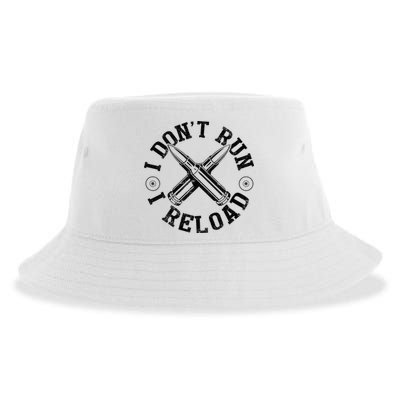 I DonT Run I Reload Gun Rights American Flag Patriots Back Sustainable Bucket Hat