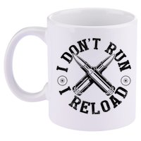 I DonT Run I Reload Gun Rights American Flag Patriots Back 11oz C Handle Ceramic Mug