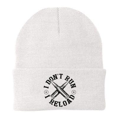 I DonT Run I Reload Gun Rights American Flag Patriots Back Beanie