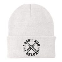 I DonT Run I Reload Gun Rights American Flag Patriots Back Beanie