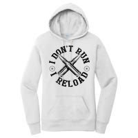 I DonT Run I Reload Gun Rights American Flag Patriots Back Women's Pullover Hoodie