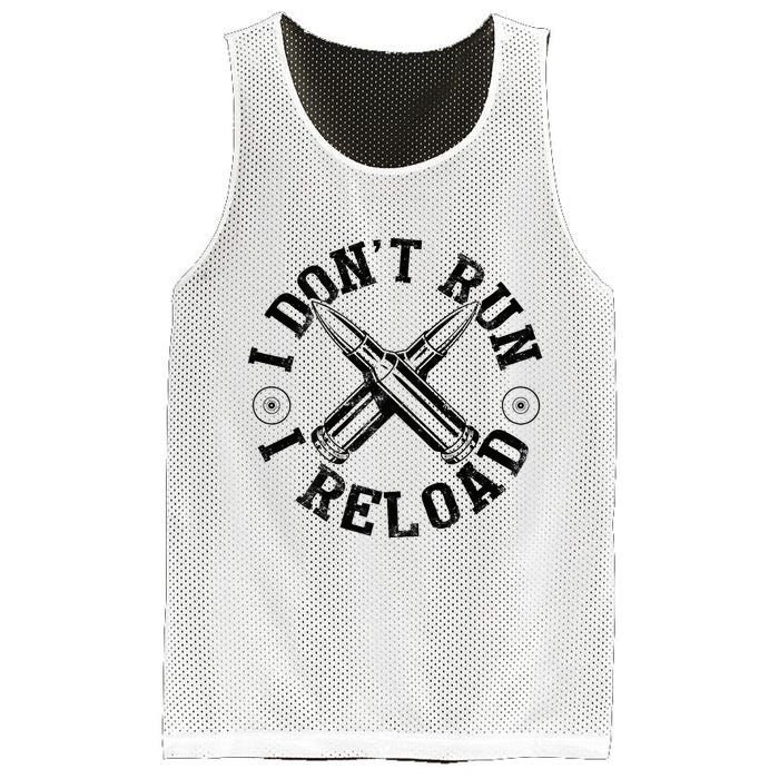 I DonT Run I Reload Gun Rights American Flag Patriots Back Mesh Reversible Basketball Jersey Tank