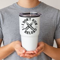 I DonT Run I Reload Gun Rights American Flag Patriots Back Tumbler