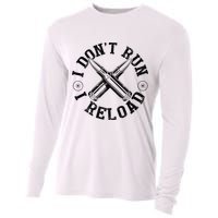 I DonT Run I Reload Gun Rights American Flag Patriots Back Cooling Performance Long Sleeve Crew