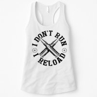 I DonT Run I Reload Gun Rights American Flag Patriots Back Womens Tank Top