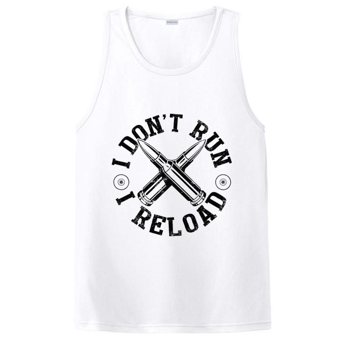 I DonT Run I Reload Gun Rights American Flag Patriots Back PosiCharge Competitor Tank