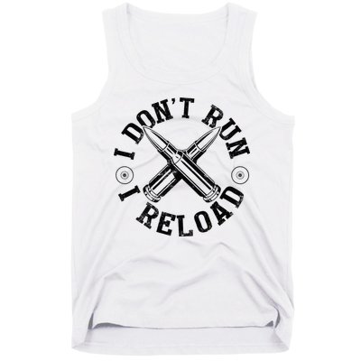 I DonT Run I Reload Gun Rights American Flag Patriots Back Tank Top