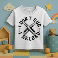 I DonT Run I Reload Gun Rights American Flag Patriots Back Toddler T-Shirt