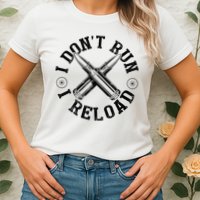 I DonT Run I Reload Gun Rights American Flag Patriots Back Womens T-Shirt