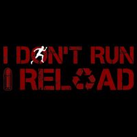 I Don't Run I Reload Funny Sarcastic Saying Flat Bill Trucker Hat