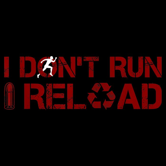 I Don't Run I Reload Funny Sarcastic Saying Flat Bill Trucker Hat