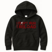 I Don't Run I Reload Funny Sarcastic Saying Kids Hoodie
