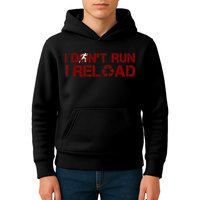 I Don't Run I Reload Funny Sarcastic Saying Kids Hoodie