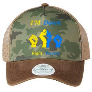 I'm Down Right Perfect Down Syndrome Day Socks Gift Legacy Tie Dye Trucker Hat