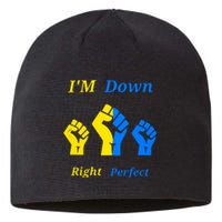 I'm Down Right Perfect Down Syndrome Day Socks Gift Sustainable Beanie