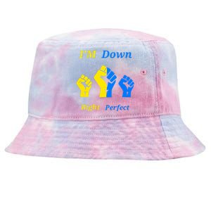 I'm Down Right Perfect Down Syndrome Day Socks Gift Tie-Dyed Bucket Hat