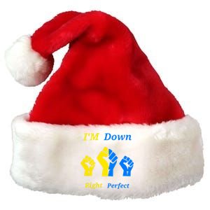 I'm Down Right Perfect Down Syndrome Day Socks Gift Premium Christmas Santa Hat