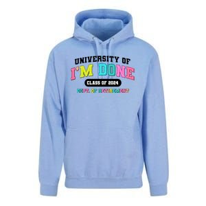 IM Done Retirement University Class Of 2024 Unisex Surf Hoodie