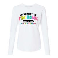 IM Done Retirement University Class Of 2024 Womens Cotton Relaxed Long Sleeve T-Shirt