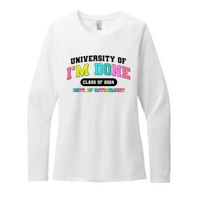 IM Done Retirement University Class Of 2024 Womens CVC Long Sleeve Shirt