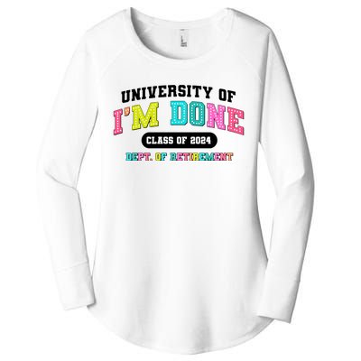 IM Done Retirement University Class Of 2024 Women's Perfect Tri Tunic Long Sleeve Shirt