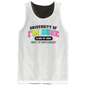 IM Done Retirement University Class Of 2024 Mesh Reversible Basketball Jersey Tank