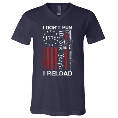 I Don't Run I Reload - We The People Funny AR15 (ON BACK) Zip Hoodie V-Neck T-Shirt