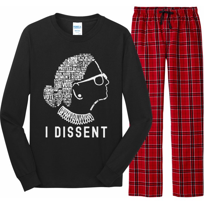 I Dissent Rbg Vote Rights Long Sleeve Pajama Set