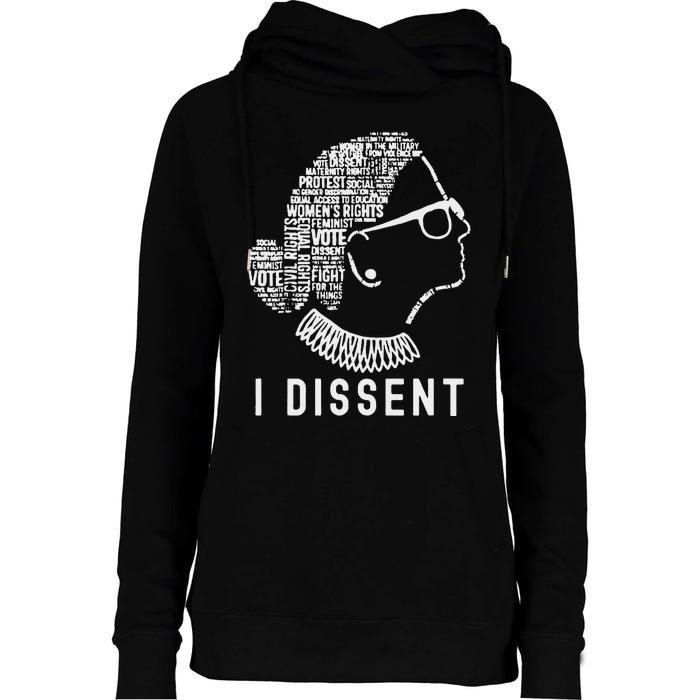 I Dissent Rbg Vote Rights Womens Funnel Neck Pullover Hood