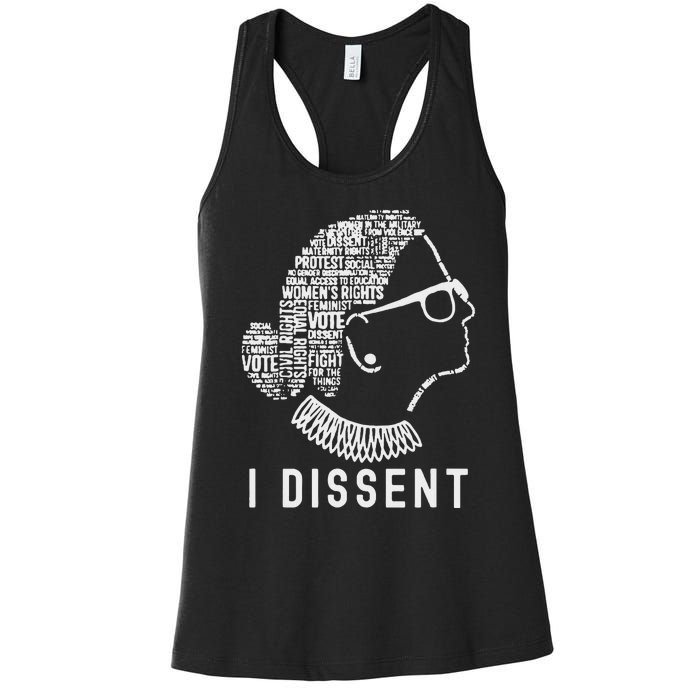 I Dissent Rbg Vote Rights Women's Racerback Tank