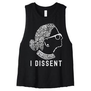 I Dissent Rbg Vote Rights Women's Racerback Cropped Tank