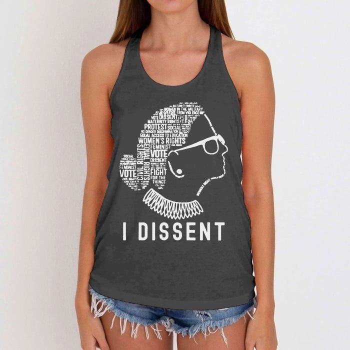 I Dissent Rbg Vote Rights Women's Knotted Racerback Tank