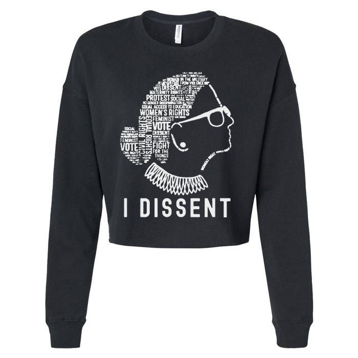 I Dissent Rbg Vote Rights Cropped Pullover Crew