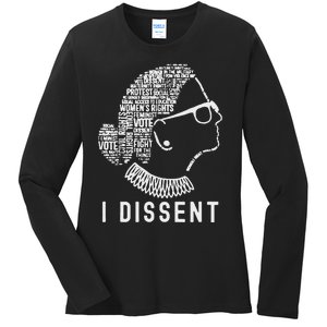 I Dissent Rbg Vote Rights Ladies Long Sleeve Shirt