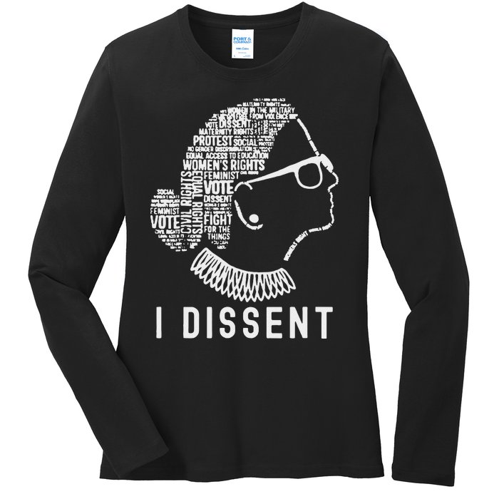 I Dissent Rbg Vote Rights Ladies Long Sleeve Shirt